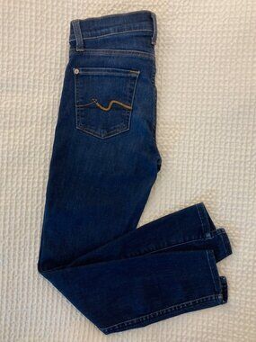7 For All Mankind B(air) Ankle Skinny Asymmetrical Jeans - Size 24/25